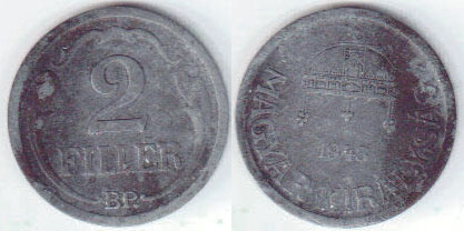 1943 Hungary 2 Filler A008644